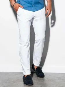 Ombre Clothing Kalhoty Bílá