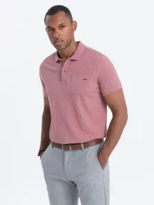 Ombre Clothing Módní růžová polokošile V4 S1744 #5959080