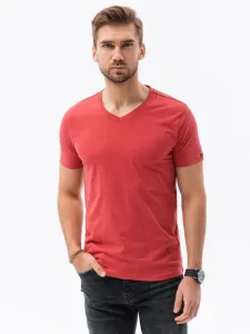 Ombre Clothing Jednoduché červené melírované tričko S1369