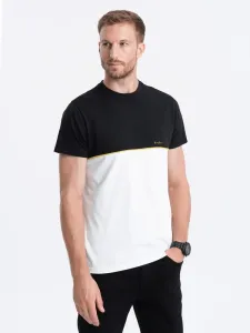 Ombre Clothing Originální dvojbarevné tričko černo - bílé V2 S1619 #5823339