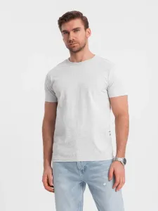 Ombre Clothing Šedé tričko potisk palmové listy V2 TSFP-0182 #6099435