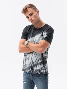 Ombre Clothing Grafitové pánské triko S1617 v trendy designu