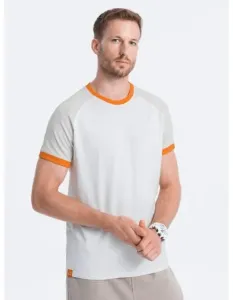 Pánské bavlněné tričko REGLAN šedobílé