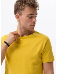 Pánské jednobarevné tričko HARRIE žluté
