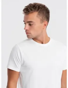 Pánské klasické bavlněné tričko BASIC V14 OM-TSBS-0146 bílé