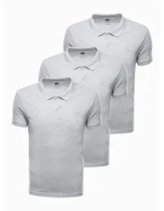 Pánské tričko polo CADEN šedé 3-pack