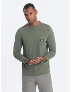 Pánský tričko s dlouhým rukávem V4 L156 olivové