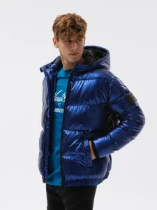 Ombre Clothing Trendová modrá bunda na zimu C463 #5369321