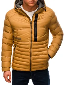 Ombre Clothing Prošívaná bunda v hořčicové barvě C372