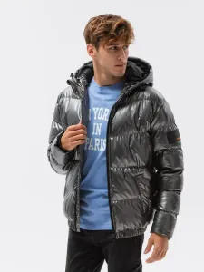 Ombre Clothing Trendy šedá bunda na zimu C463