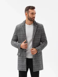 Ombre Clothing Černý trendy kabát C499 #1916704