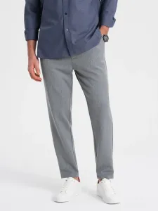 Ombre Clothing Pánské šedé chinos kalhoty s elastickým pasem V1 PACP-0158 #5823917
