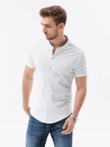 Ombre Clothing Košile v bílé barvě K543 #3401932