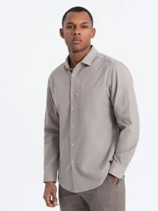 Ombre Clothing Ležérní šedá košile s kapsou V1 SHCS-0148 #5823766