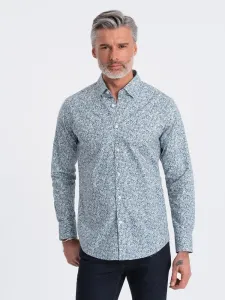 Ombre Clothing Světlá modrá košile s květinovým vzorem V1 SHPS-0163 #5959009