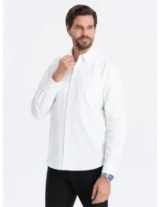 Pánská látková košile Oxford REGULAR V1 OM-SHOS-0108 bílá