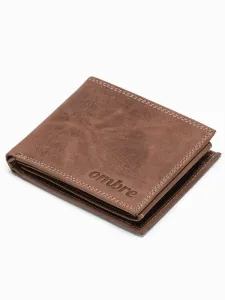 Ombre Clothing Moderní světle hnědá kožená peněženka A092