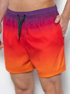 Ombre Clothing Veselé oranžovo-fialové stínované plavky W318 #1925048