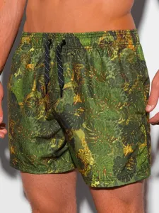 Ombre Clothing Veselé zelené plavky s nádechem džungle W318