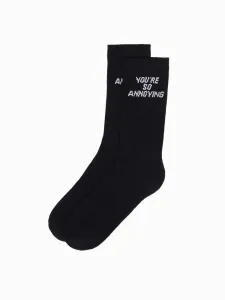 Buďchlap Černé pánské ponožky s nápisem U152