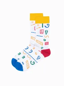 Buďchlap Veselé ponožky v bílé barvě U240-V15 #1925830