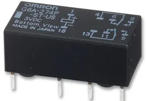 Omron Electronic Components G6A-274P-St-Us Dc12 Relay, Signal, Dpdt, 30Vdc, 2A