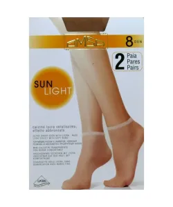Omsa| Sun Light 8 den A`2 2-pack dámské ponožky, UNI, nero/černá #2293053