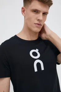 Tričko On-running černá barva, s potiskem
