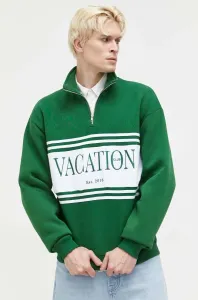 Mikina On Vacation pánská, zelená barva, vzorovaná