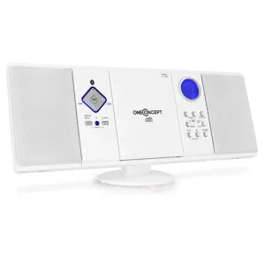 OneConcept V-12-BT, stereo systém s FM, USB, SD, AUX, bílá