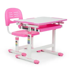OneConcept Tommi dětský psací stůl, dvoudílná sada, stůl, židle, výškově nastavitelné #756801