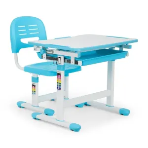 OneConcept Tommi dětský psací stůl, dvoudílná sada, stůl, židle, výškově nastavitelné #756802