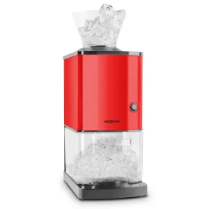 OneConcept Icebreaker, drtič ledu, 15 kg/h, 3,5 l, zásobník na led, nerezová ocel, červený