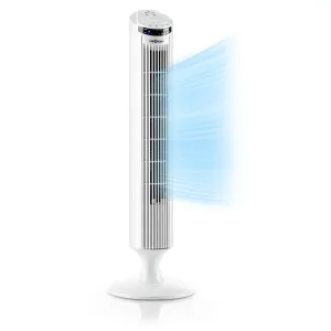 OneConcept Blitzeis, sloupový ventilátor, 40 W, 45 ° oscilace, bílý