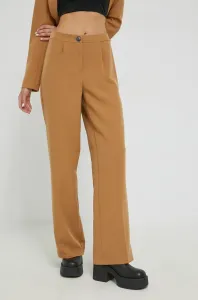 Kalhoty Only dámské, béžová barva, široké, high waist #5888791