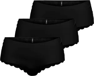 ONLY 3 PACK - dámské kalhotky ONLCHLOE 15257469 Black XS