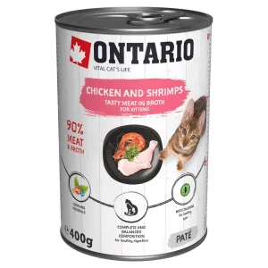 Konzerva Ontario Kitten Chicken, Shrimp, Rice and Salmon Oil 400g