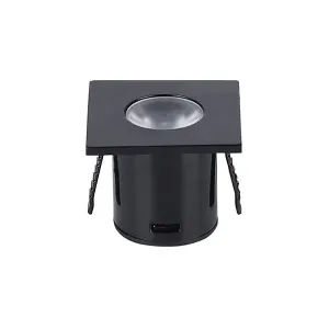 Optonica LED Cabinet Light - 1W čtvercové - Černá Body 1W Teplá bílá 3298