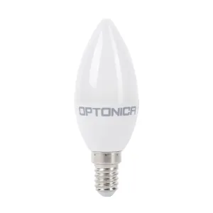 Optonica LED žárovka Candle E14 C37 5.5W Studená bílá