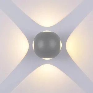 Optonica LED Wall Light kruhové 4 Diods Grey Body 4W Neutrální bílá 7492