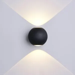 Optonica LED Wall Light kruhové Černá Body 6W Teplá bílá 7494