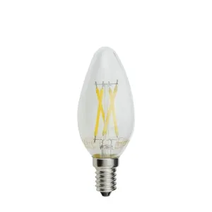 Optonica LED Filament Candle Žárovka C35 E14 4W Neutrální bílá