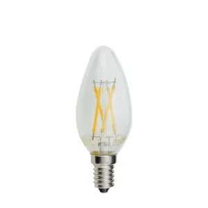 Optonica LED Filament Candle Žárovka C35 E14 4W Teplá bílá