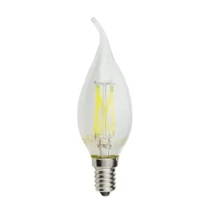 Optonica LED Filament Candle Žárovka C35T E14 4W Studená bílá