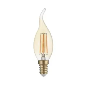 Optonica LED žárovka 4W COB Filament Golden Glass flame E14 400lm ULTRA Teplá bílá