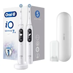 Oral B Elektrický zubní kartáček iO7 Series Duo White Alabaster 2 ks