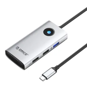 Dokovací stanice HUB 5v1 Orico USB-C, HDMI, 2xUSB (stříbrná)