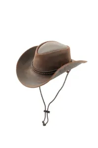 Origin Outdoors Trapper Kožený klobouk, hnědý - 60/61