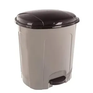 ORION Plastový odpadkový koš s pedálem 11,5 l kávově hnědá