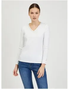 Bílé dámské tričko s dlouhým rukávem #4496363
